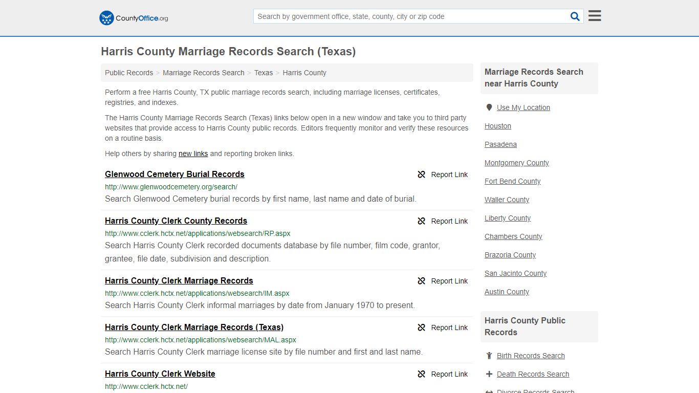 Marriage Records Search - Harris County, TX (Marriage ...